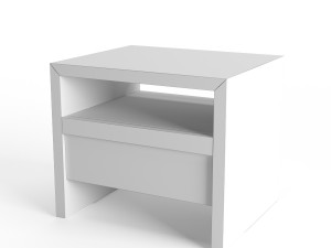 crate and barrel atlas nightstand 3D Model