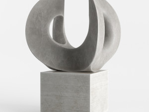 modern decorative abstract stone art sculpture 07 3D 모델