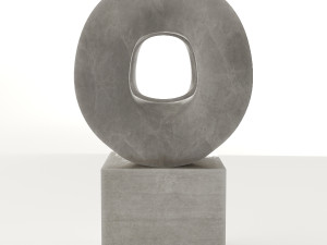 modern decorative abstract stone art sculpture 07 3D 모델
