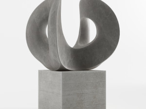 modern decorative abstract stone art sculpture 07 3D 모델
