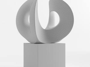 modern decorative abstract stone art sculpture 07 3D 모델