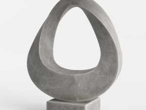 modern decorative abstract stone art sculpture 06 Modello 3D
