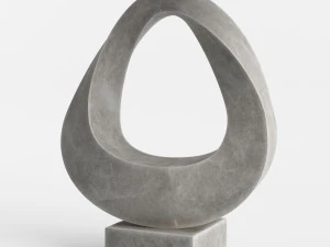 modern decorative abstract stone art sculpture 06 3D Model