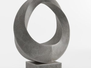 modern decorative abstract stone art sculpture 06 Modello 3D