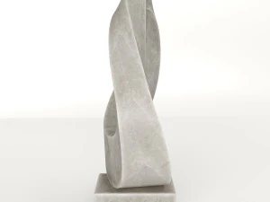 modern decorative abstract stone art sculpture 06 3D Model