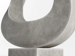 modern decorative abstract stone art sculpture 06 3D Model