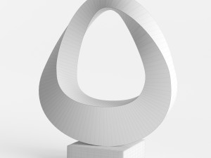 modern decorative abstract stone art sculpture 06 Modello 3D