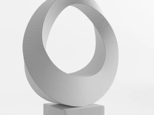 modern decorative abstract stone art sculpture 06 3D Model
