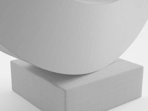 modern decorative abstract stone art sculpture 06 3D Model
