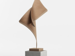 modern decorative abstract copper art sculpture 15 3D Model