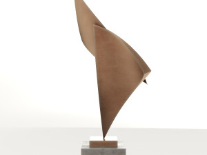 modern decorative abstract copper art sculpture 15 3D Model