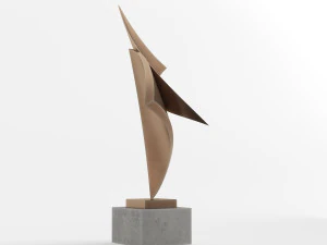 modern decorative abstract copper art sculpture 15 3D Model