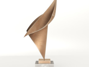 modern decorative abstract copper art sculpture 15 3D Model