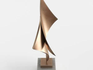 modern decorative abstract copper art sculpture 15 3D Model