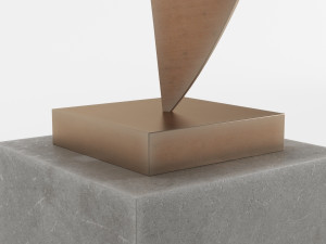 modern decorative abstract copper art sculpture 15 3D Model