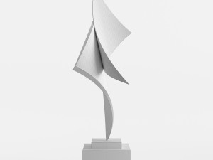 modern decorative abstract copper art sculpture 15 3D Model
