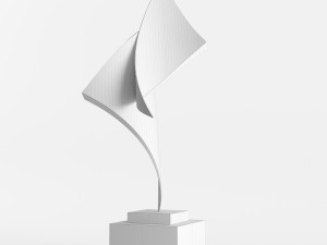 modern decorative abstract copper art sculpture 15 3D Model
