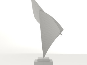 modern decorative abstract copper art sculpture 15 3D Model
