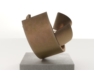 modern decorative abstract copper art sculpture 16 3D 모델