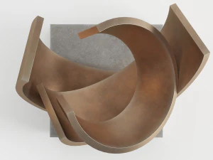 modern decorative abstract copper art sculpture 16 3D Model