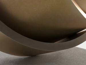 modern decorative abstract copper art sculpture 16 3D 모델