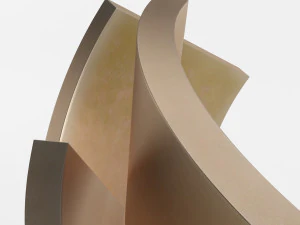 modern decorative abstract copper art sculpture 16 3D Model