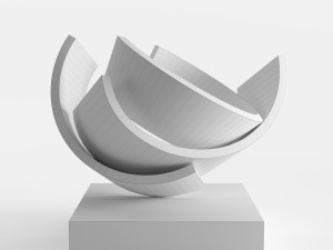 modern decorative abstract copper art sculpture 16 3D 모델