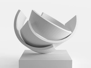 modern decorative abstract copper art sculpture 16 3D Model