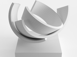 modern decorative abstract copper art sculpture 16 3D 모델
