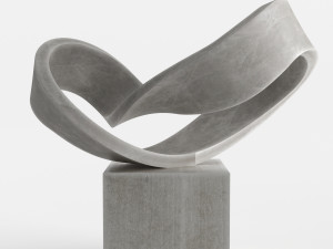 modern decorative abstract stone art sculpture 09 3D 모델
