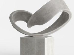 modern decorative abstract stone art sculpture 09 3D-Modell