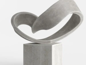 modern decorative abstract stone art sculpture 09 3D Model