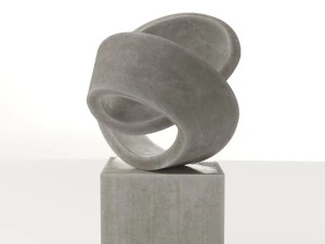 modern decorative abstract stone art sculpture 09 3D Model
