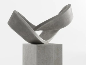 modern decorative abstract stone art sculpture 09 3D Model