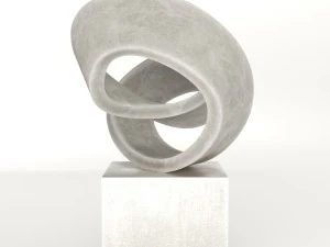 modern decorative abstract stone art sculpture 09 3D Model