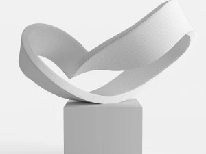 modern decorative abstract stone art sculpture 09 3D Model