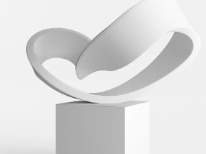 modern decorative abstract stone art sculpture 09 3D Model