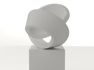 modern decorative abstract stone art sculpture 09 3D Model