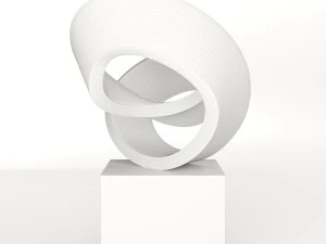 modern decorative abstract stone art sculpture 09 3D Model