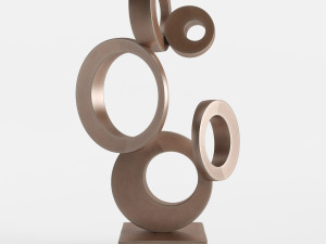 modern decorative abstract copper art sculpture 03 3D 모델