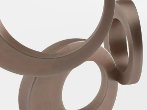 modern decorative abstract copper art sculpture 03 3D Model