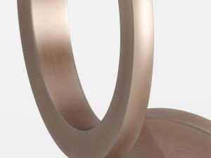 modern decorative abstract copper art sculpture 03 3D Модель