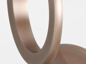 modern decorative abstract copper art sculpture 03 3D Model
