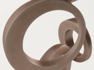 modern decorative abstract copper art sculpture 03 3D Model