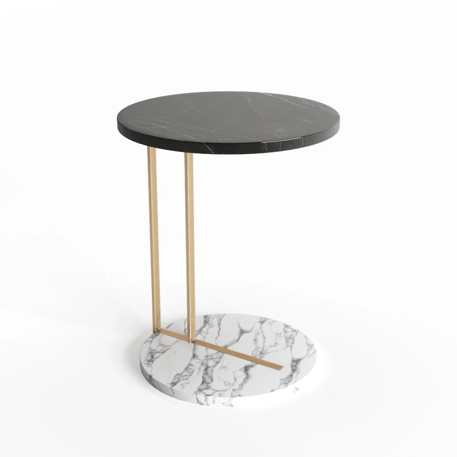 marble side table 3D Model .c4d .max .obj .3ds .fbx .stl .blend 