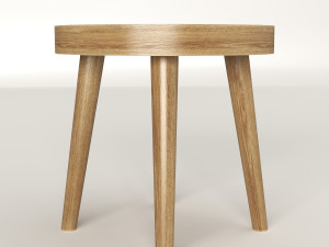 simple wood side table Modelo 3D
