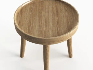 simple wood side table 3D Model