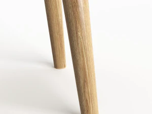 simple wood side table 3D Model