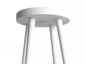 simple wood side table 3D Model