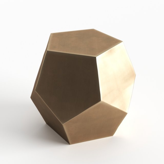 west elm gem cut side table 3D Model in Table 3DExport